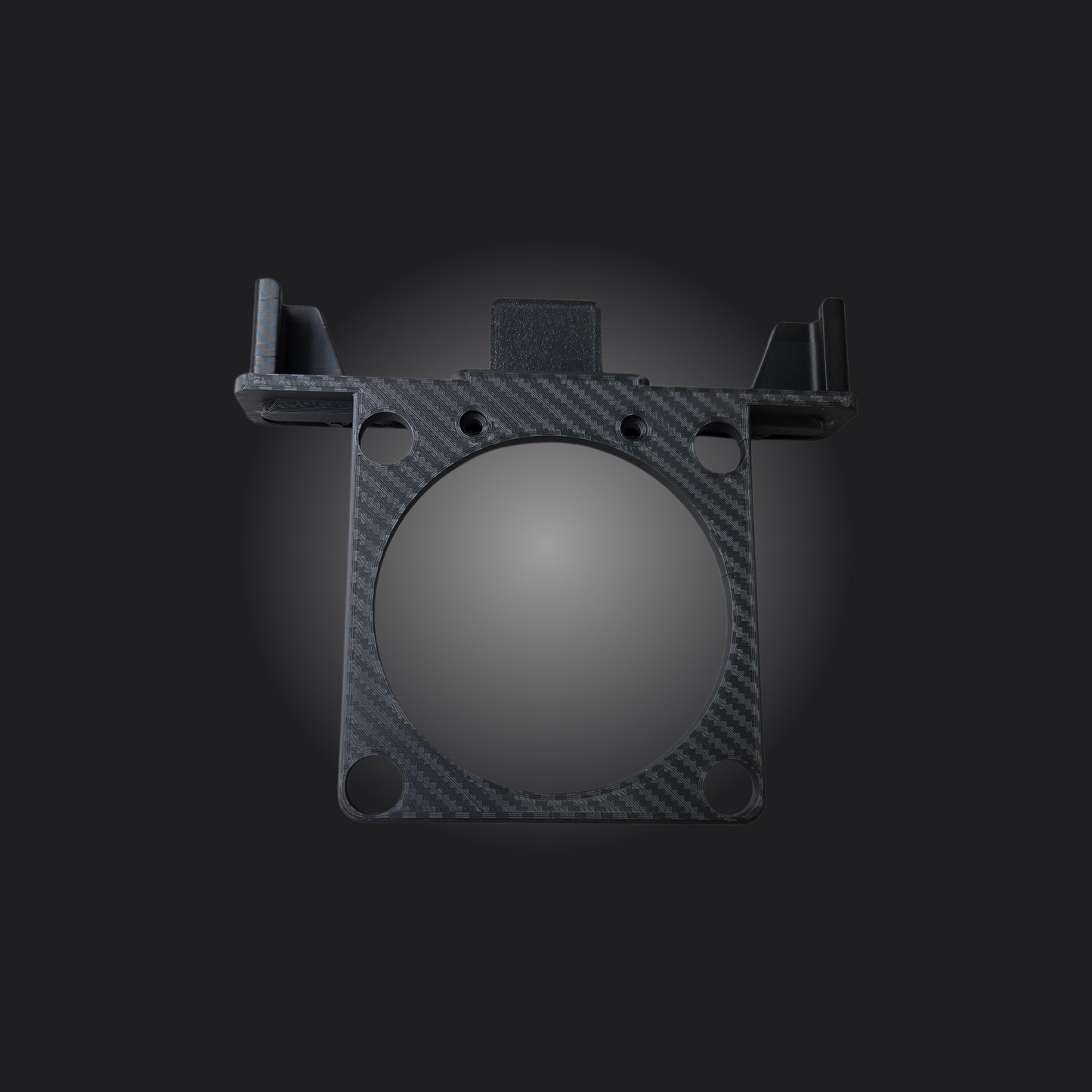 Simagic Phone Holder Dashboard in carbon fiber design for immersive racing experience.