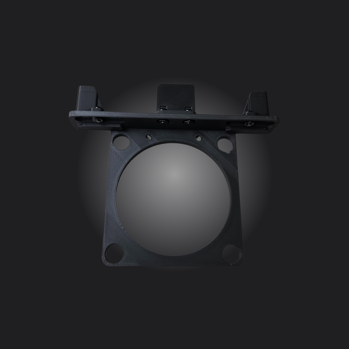 Simagic Phone Holder Dashboard, designed for immersive racing experience, showcasing a sleek black holder front view.