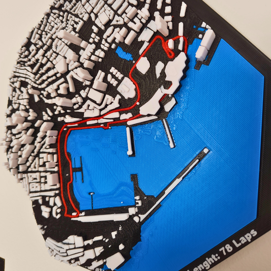 Monaco F1 GP - Race Circuit 3D Wall Display