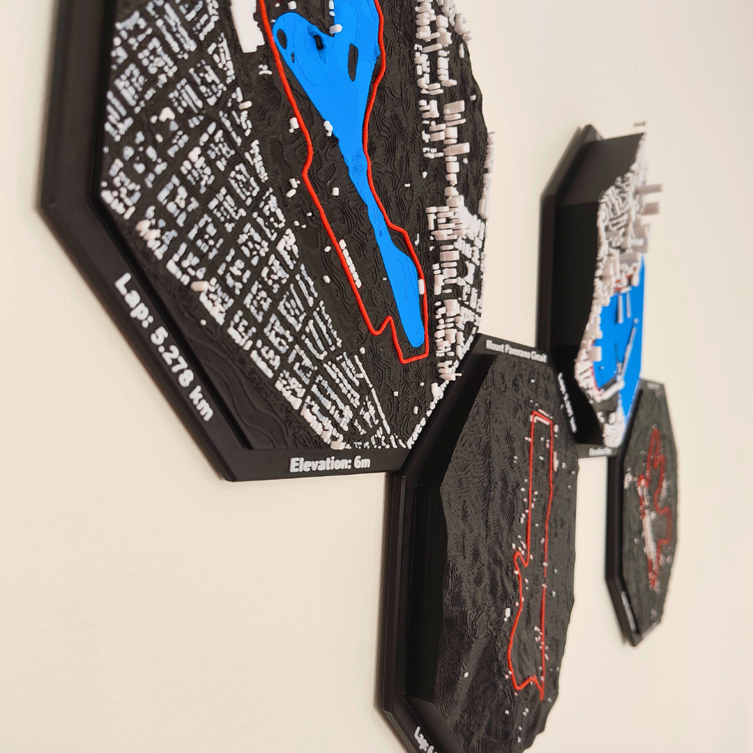Monaco F1 GP - Race Circuit 3D Wall Display