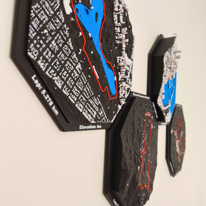 Monaco F1 GP - Race Circuit 3D Wall Display