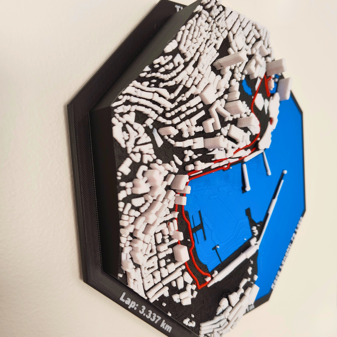 Monaco F1 GP - Race Circuit 3D Wall Display
