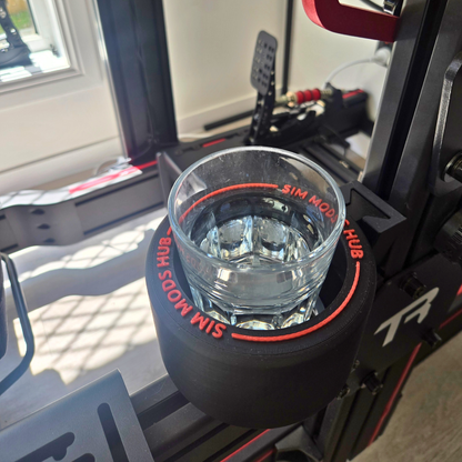 F1-Style Cup Holder for Sim Rigs – Aluminium Profile Mount