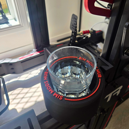 F1-Style Cup Holder for Sim Rigs – Aluminium Profile Mount